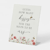 Wildbloem was bedoeld om te zijn hoeveel kussen reclamebord met voetstuk (Voorkant)