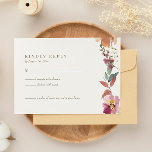 Wildbloem Waterverf Weddenschap RSVP-kaart RSVP Kaartje<br><div class="desc">Wildbloem Waterverf Weddenschap RSVP-kaart</div>