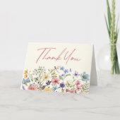 Wildbloem Wilde bloemen Bloemen Bloemen Bloemen Tu Bedankkaart (Voorkant)