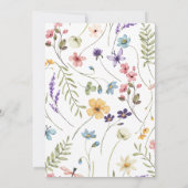 Wildbloem Wilde bloemen Bloemen Elegante bloementu Bedankkaart (Achterkant)