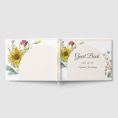 Wildbloem zonnebloem vlinders gastenboek (Volledig)