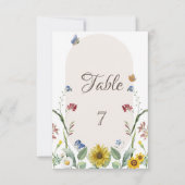 Wildbloem zonnebloem vlinders kaart (Voorkant)