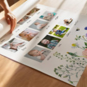 Wildbloembijen eerste jaar verjaardag foto teken poster