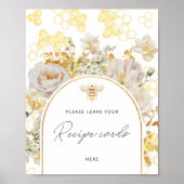 Wildbloembijen Laat hier je receptkaart achter pos Poster (Voorkant)