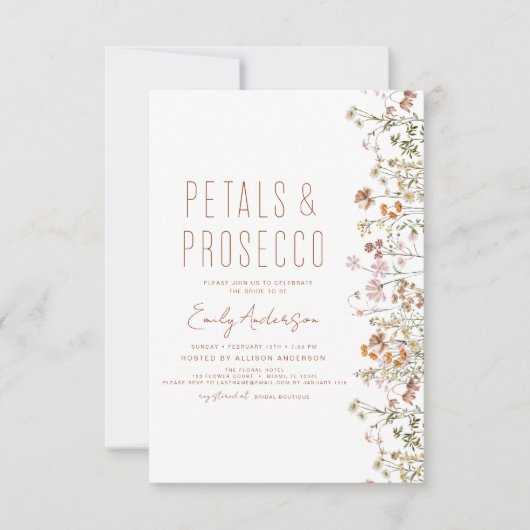 Wildbloemblaadjes & Prosecco Vrijgezellenfeest Tui Kaart (Voorkant)