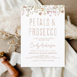 Wildbloemblaadjes & Prosecco Vrijgezellenfeest Tui Kaart<br><div class="desc">Viel de bruid om te worden met een Vrijgezellenfeest van Wildflower Petals en Prosecco! Deze prachtige uitnodiging, die uitsluitend op Zazzle te vinden is, is voorzien van een prachtig ontwerp van wilde bloemen en een glas bubbly prosecco, perfect voor een lente- of zomerfeest. Met klantgerichte tekstgebieden, kunt u deze uitnodiging...</div>