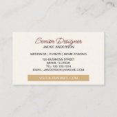 Wildbloembladeren Paarse amber Waterverf Visitekaartje (Achterkant)