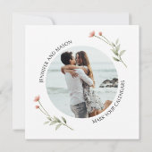 Wildbloembloem bloemenbewaar de datumfoto kaart (Achterkant)