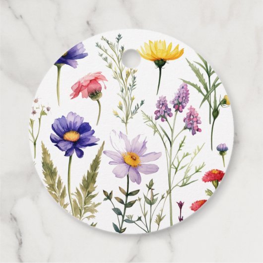 Wildbloembloem | Vrijgezellenfeest Dank u Bedankjes Labels (Achterkant)