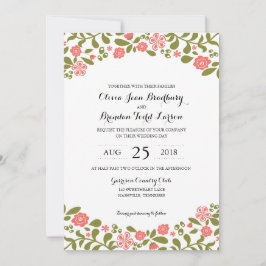 Wildbloembloesems | Bruiloft Kaart