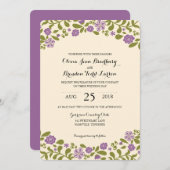 Wildbloembloesems | Bruiloft Kaart (Voorkant / Achterkant)