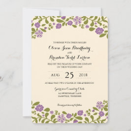 Wildbloembloesems | Bruiloft Kaart