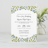 Wildbloembloesems | Bruiloft Kaart (Staand voorkant)