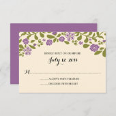 Wildbloembloesems | Bruiloft RSVP (Voorkant / Achterkant)