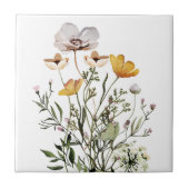 Wildbloemboeket Boho esthetisch Tegeltje (Voorkant)