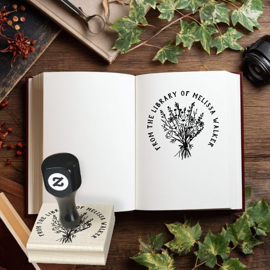 Wildbloemboeket CUSTOM gepersonaliseerd Rubberstempel