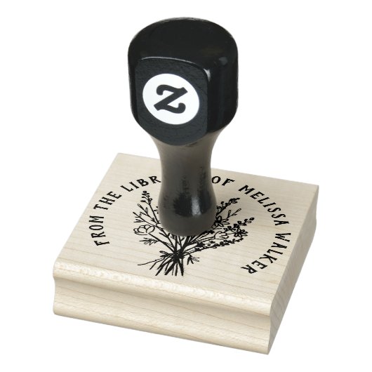 Wildbloemboeket CUSTOM gepersonaliseerd Rubberstempel (Stempel)
