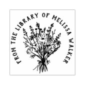 Wildbloemboeket CUSTOM gepersonaliseerd Rubberstempel (Afrduk)