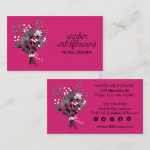 Wildbloemboeket Elegant Chic Custom Social Icon Visitekaartje
