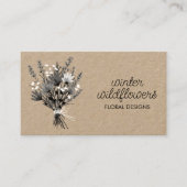 Wildbloemboeket Elegante Chic Sociale Iconen Kraft Visitekaartje (Voorkant)