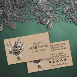Wildbloemboeket Elegante Chic Sociale Iconen Kraft Visitekaartje
