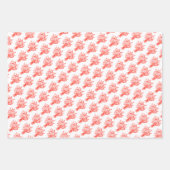 Wildbloemboeket Floral Whimsical rood roze Inpakpapier Vel (Voorkant)