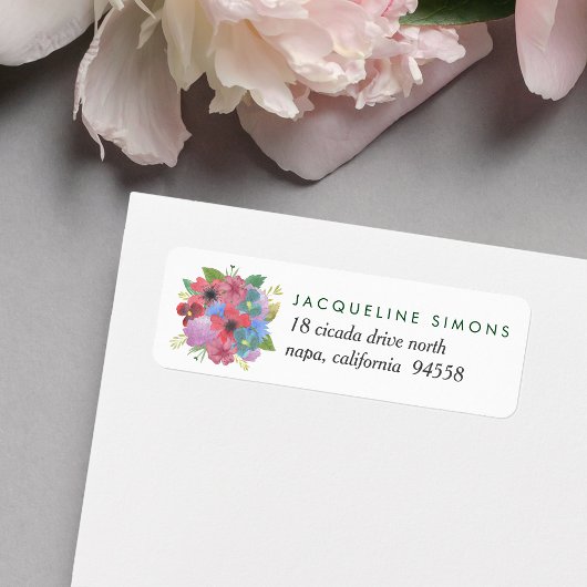 Wildbloemboeket Moderne Bloemen Etiket