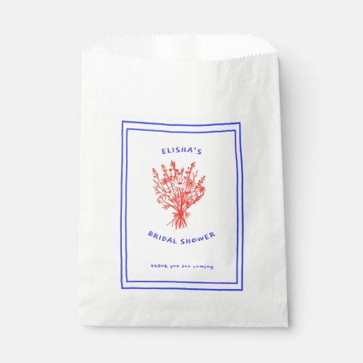 Wildbloemboeket rustiek grillig Vrijgezellenfeest Bedankzakje (Voorkant)