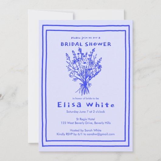 Wildbloemboeket rustiek grillig Vrijgezellenfeest Kaart (Voorkant)