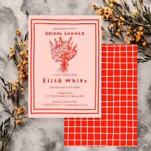 Wildbloemboeket rustiek grillig Vrijgezellenfeest Kaart