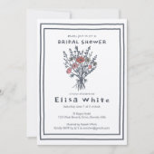 Wildbloemboeket rustiek grillig Vrijgezellenfeest Kaart (Voorkant)