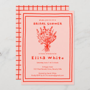 Wildbloemboeket rustiek grillig Vrijgezellenfeest Kaart