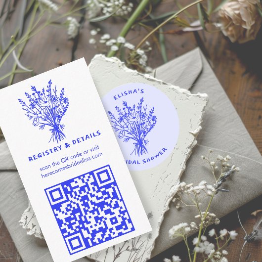 Wildbloemboeket rustiek grillig Vrijgezellenfeest Ronde Sticker