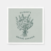 Wildbloemboeket rustiek grillig Vrijgezellenfeest Servet (Voorkant)