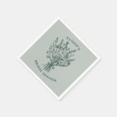 Wildbloemboeket rustiek grillig Vrijgezellenfeest Servet (Hoek)