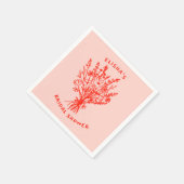 Wildbloemboeket rustiek grillig Vrijgezellenfeest Servet (Hoek)