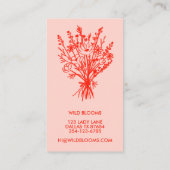 Wildbloemboeket Rustiek Minimaal Bloemen Blauw Roo Visitekaartje (Achterkant)