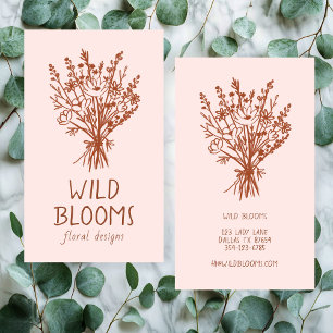 Wildbloemboeket Rustiek Minimaal Eenvoudig Bloemen Visitekaartje