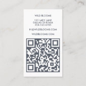Wildbloemboeket Rustiek Minimale Bloemen QR code Visitekaartje (Achterkant)