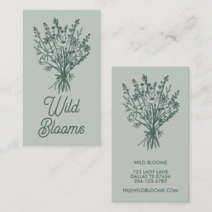 Wildbloemboeket Rustiek Minimale Bloemen Salie Chi Visitekaartje