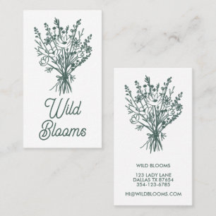 Wildbloemboeket Rustiek Minimale Bloemen Salie Chi Visitekaartje