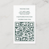 Wildbloemboeket Rustiek Minimale Bloemensalie QR Visitekaartje (Achterkant)