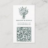 Wildbloemboeket rustieke grillige QR-code bruids Informatiekaartje (Voorkant)