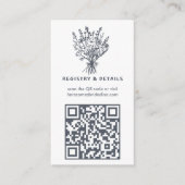 Wildbloemboeket rustieke grillige QR-code bruids Informatiekaartje (Voorkant)