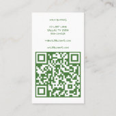 Wildbloemboeket Rustieke Handgemaakte Bloemen QR C Visitekaartje (Achterkant)