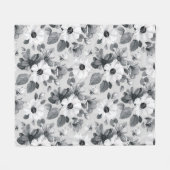 Wildbloemboeket Waterverf  illustratie Fleece Deken (Voorkant (Horizontaal))