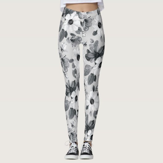 Wildbloemboeket Waterverf  illustratie Leggings (Voorkant)