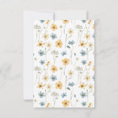 Wildbloemboho modern minimalistisch vrijgezellenfe bedankkaart (Achterkant)