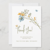 Wildbloemboho modern minimalistisch vrijgezellenfe kaart (Voorkant)