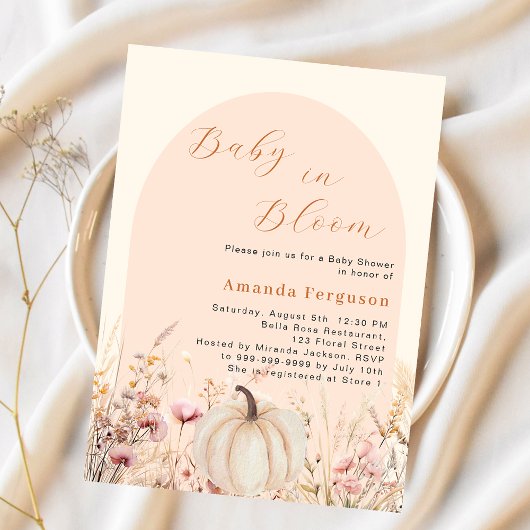 Wildbloemboog pompoen bloei budget Baby shower